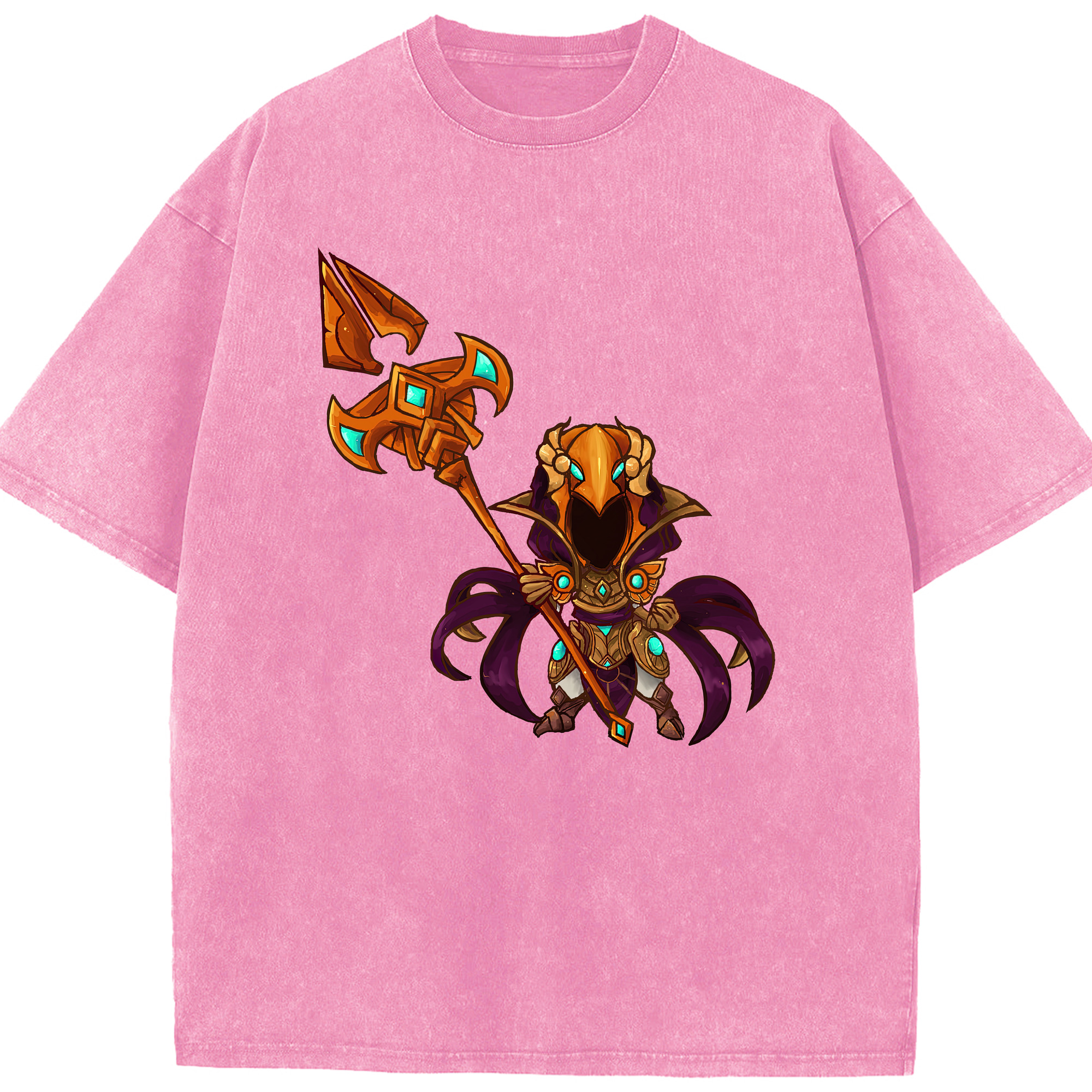 リーグ・オブ・レジェンド League of Legends LOL 綿100% ヴィンテージ風 半袖Tシャツ（フロントプリント）